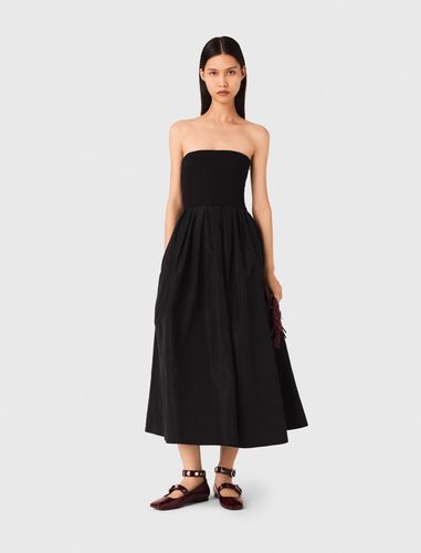 Robe Bustier En Maille Et Taffetas - Maje - Modalova