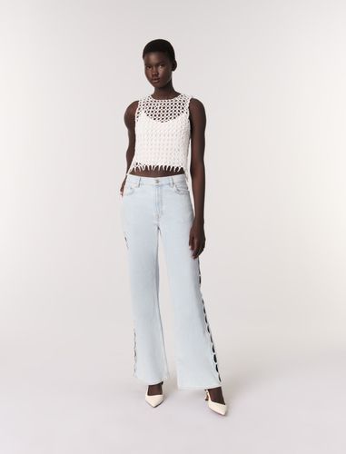 Top En Perles - Blanc - Maje - Maje - Modalova