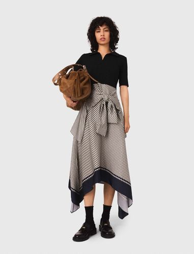 Robe Bi-matière Imprimée - Maje - Modalova