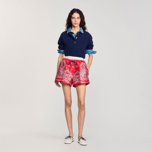 Short à imprimé bandana - Sandro Paris - Modalova