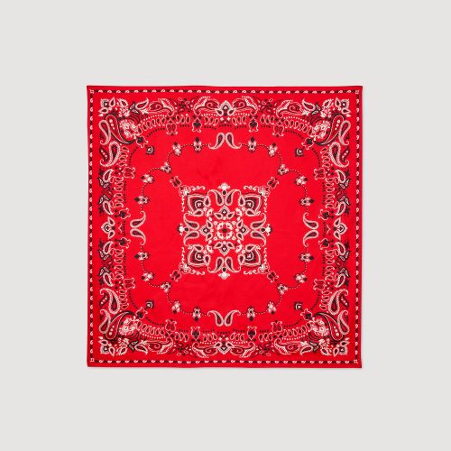 Foulard en soie à imprimé bandana - Sandro Paris - Modalova