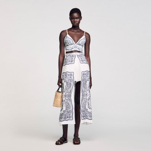 Top court à imprimé bandana - Sandro Paris - Modalova