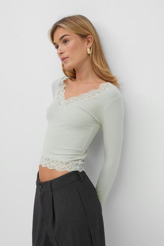 Lace detail top - Gina Tricot - Modalova