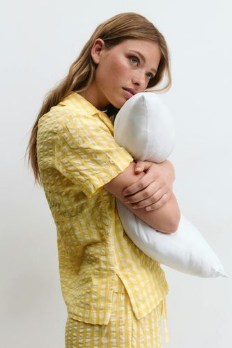 - Gingham seersucker shirt - Hemden - Gelb - XS - Dame - Gina Tricot - Modalova