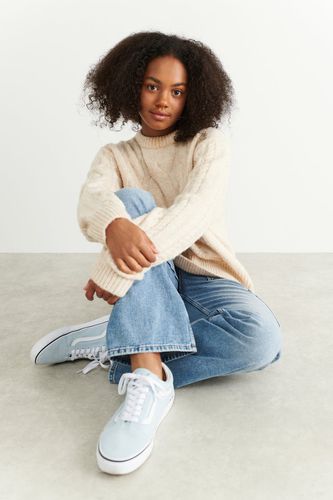 Y knit oversize cable sweater - Gina Tricot - Modalova