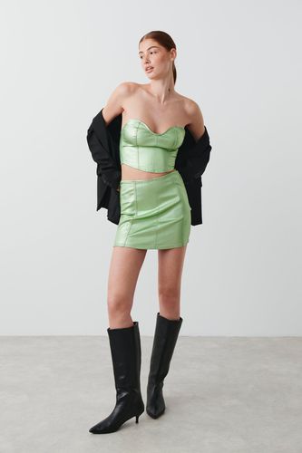 Metallic mini skirt - Gina Tricot - Modalova