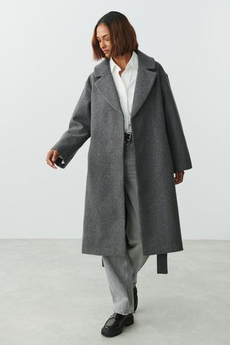 Long belted coat - Gina Tricot - Modalova