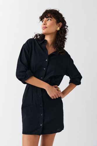 Linen blend shirt dress - Gina Tricot - Modalova