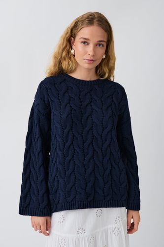 Cable knitted sweater - Gina Tricot - Modalova