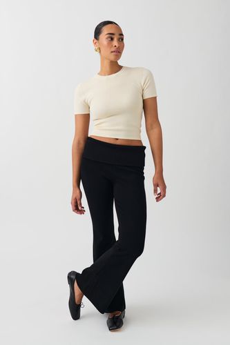 Knitted folded down trousers - Gina Tricot - Modalova