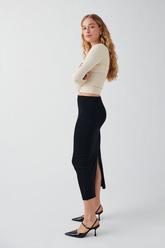Low waist knit skirt - Gina Tricot - Modalova