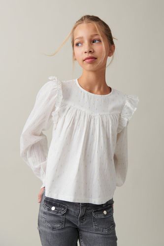 Y double frill blouse - Gina Tricot - Modalova