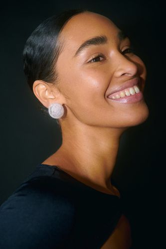 Pave silver ball earrings - Gina Tricot - Modalova