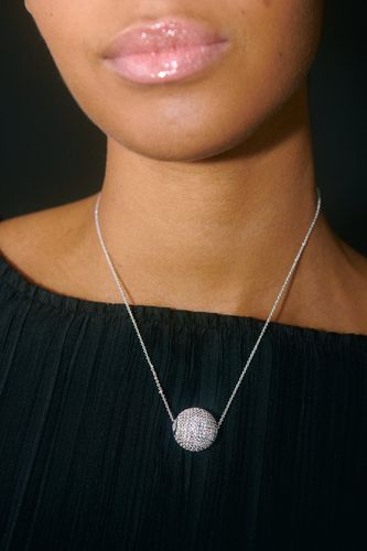 Pave silver ball necklace - Gina Tricot - Modalova