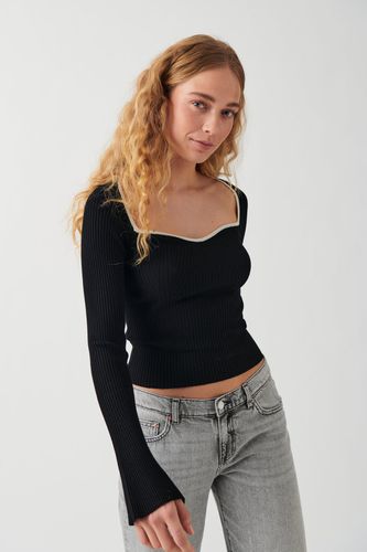 Contrast knitted top - Gina Tricot - Modalova
