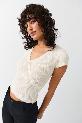 Crochet knitted top - Gina Tricot - Modalova