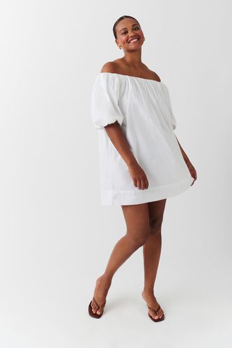 Off shoulder poplin dress - Gina Tricot - Modalova