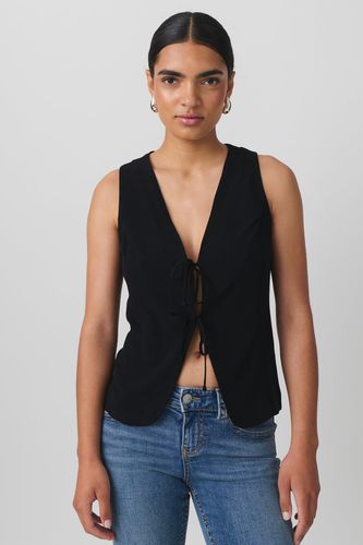 Linen blend tie vest - Gina Tricot - Modalova