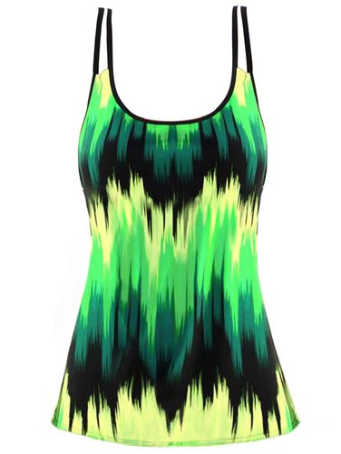 Dresslily Women Modest Tankini Swimsuit Contrast Colorblock Printed Padded Dual Strap Boyshorts Summer Beach Swimwear Swimsuit S - DressLily.com - Modalova