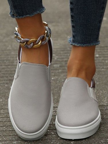 Fashion Women's Colorblock Slip On Casual Flat Shoes - DressLily.com - Modalova