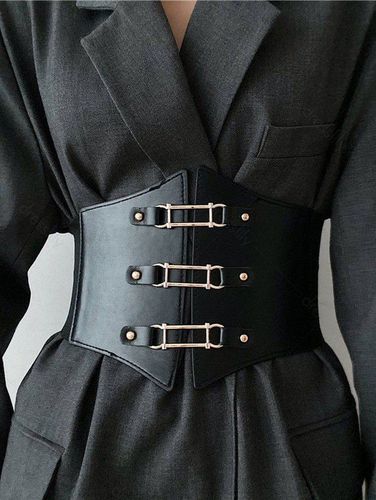 Fashion Women's Studded Metal Decor Wide Waist Corset Belt Accessories - DressLily.com - Modalova