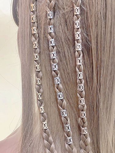 Fashion Women's Hair Accessories 60 Pcs Hollow Out Braids Hair Rings Cuffs Clips Trendy Hair Accessories - DressLily.com - Modalova