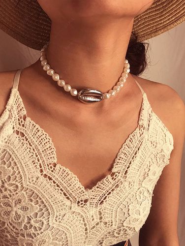 Collar de Perlas de Falsas Concha - ZAFUL - Modalova