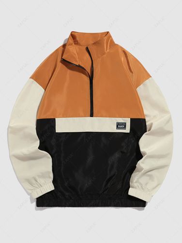 Chaqueta con Hombro Caído y Media Cremallera - ZAFUL - Modalova