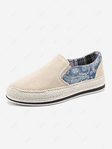 Corduroy Insert Paisley Print Espadrilles Slip On Shoes - ZAFUL - Modalova