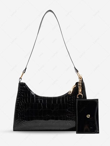 Bolsa de Hombro Caído Relieve Metálico - ZAFUL - Modalova