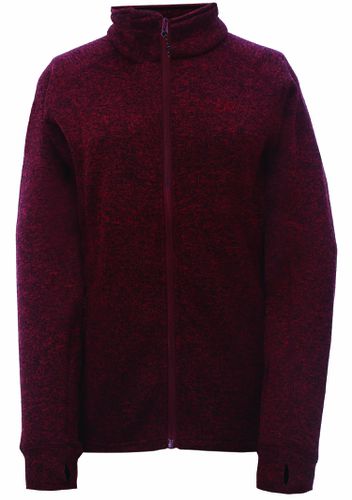 NOSSEN - women's full-length flatfleece hooded sweatshirt - Wine red - 2117 - Modalova