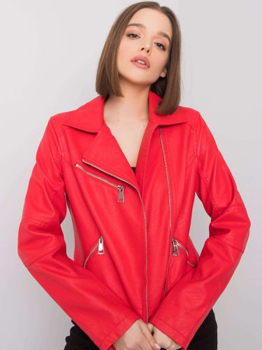 Red faux leather jacket - Fashionhunters - Modalova