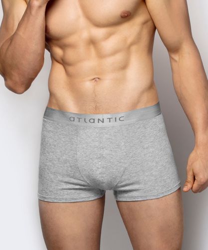 Men's boxer shorts made of cotton Pima - grey melange - Atlantic - Modalova