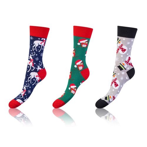 CRAZY SOCKS 3x - Funny crazy socks 3 pairs - green - red - blue - Bellinda - Modalova