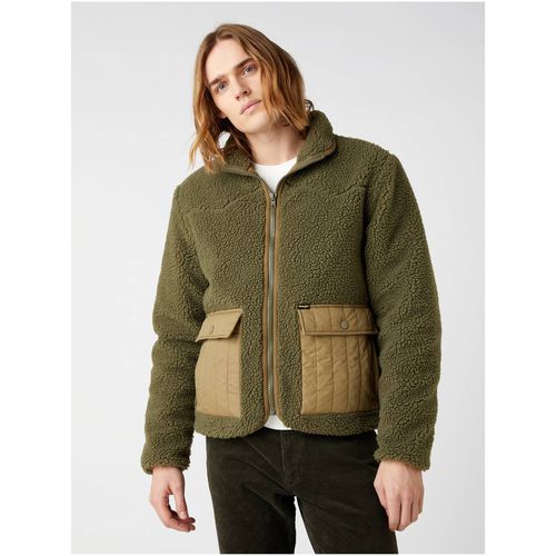 Green Men's Jacket made of artificial fur - Men - Wrangler - Modalova