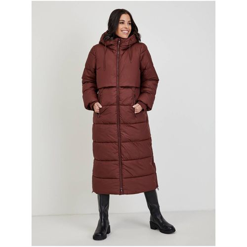 Brown Women's Quilted Winter Coat Hooded Denim - Women - Tom Tailor - Modalova