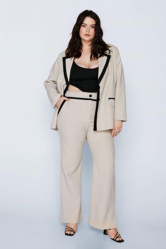 Womens Plus Size Tailored Color Block trousers - - 22 - Nasty Gal - Modalova