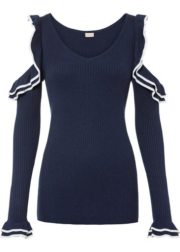 Jersey de canalé con hombros descubiertos - BODYFLIRT boutique - Modalova