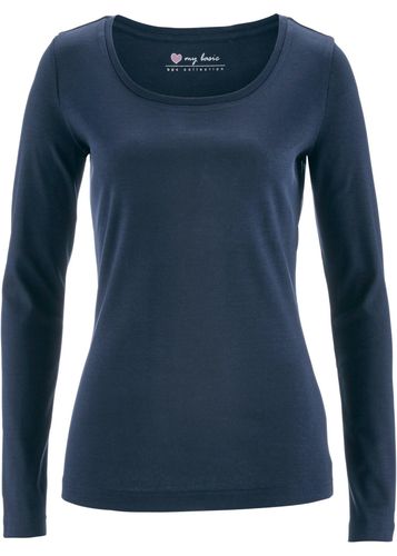Camiseta de manga larga, de algodón, con cuello redondo - bpc bonprix collection - Modalova