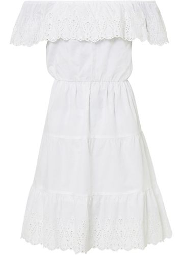 Vestido con escote bañera y bordado calado - BODYFLIRT - Modalova