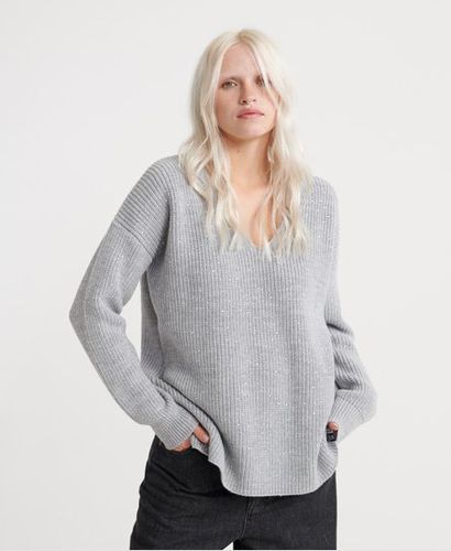 Erin Strickpullover mit V-Ausschnitt und Verzierung - Superdry - Modalova