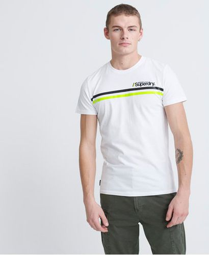 Core Logo Sport T-Shirt mit Streifen - Superdry - Modalova