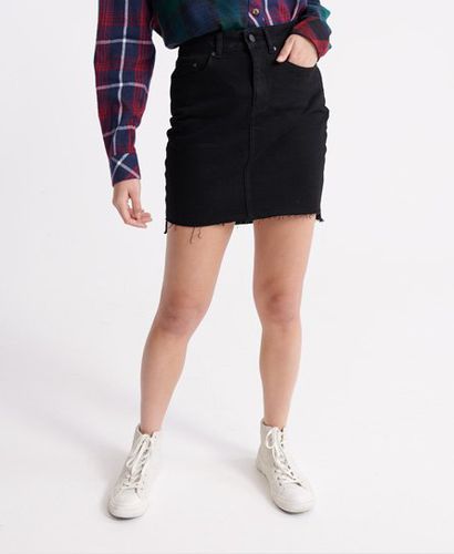 Women's Denim Mini Skirt Black - Size: 24 - Superdry - Modalova