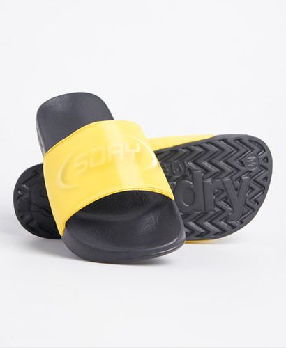 Women's Hologram Pool Sliders Yellow / Neon Yellow - Size: M - Superdry - Modalova