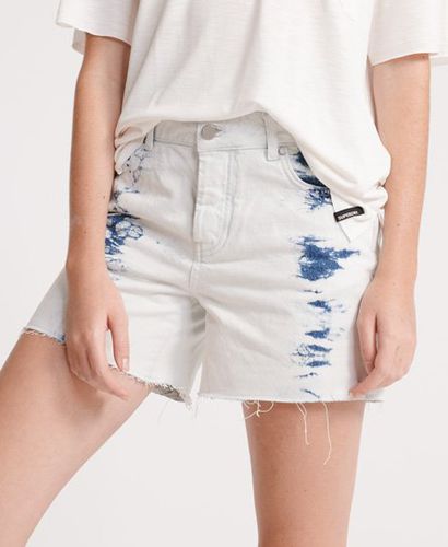 Women's Denim Mid Length Shorts Light Blue / Tie Dye - Size: 24 - Superdry - Modalova