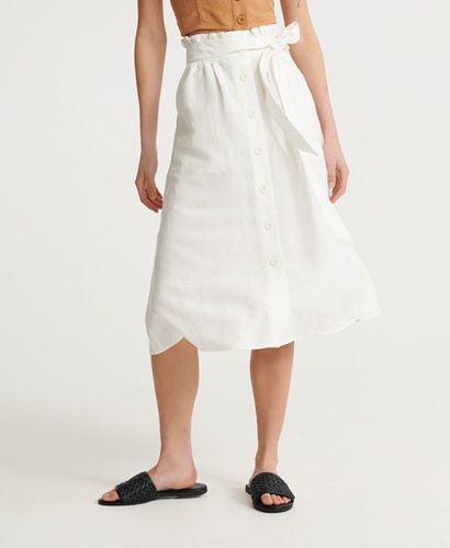 Women's Eden Linen Skirt White / Chalk White - Size: 10 - Superdry - Modalova