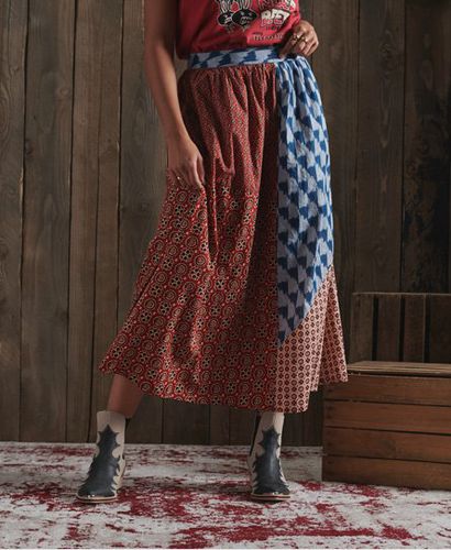 Women's Dry Printed Midi Skirt Blue / Multi Print - Size: 10 - Superdry - Modalova