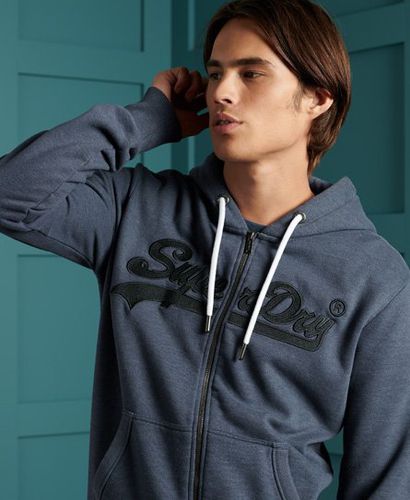 Sudadera con capucha, cremallera y logo Vintage bordado - Superdry - Modalova