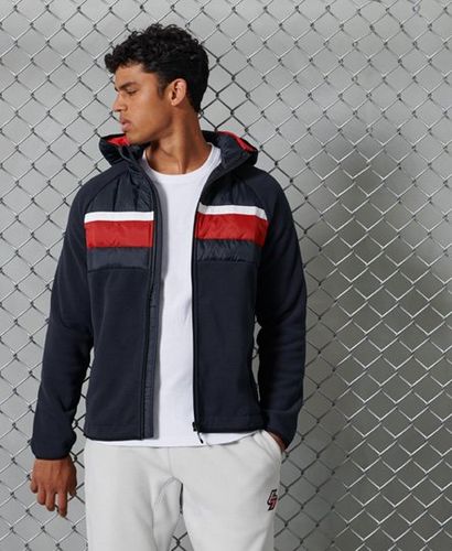 Chaqueta híbrida con cremallera integral y rayas en el pecho - Superdry - Modalova