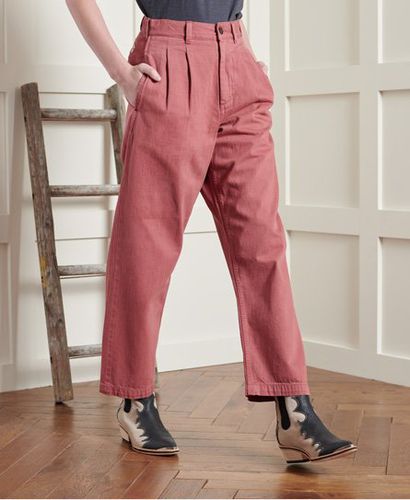 Women's Dry Pleated Trousers Pink / Washed Rose - Size: 24 - Superdry - Modalova